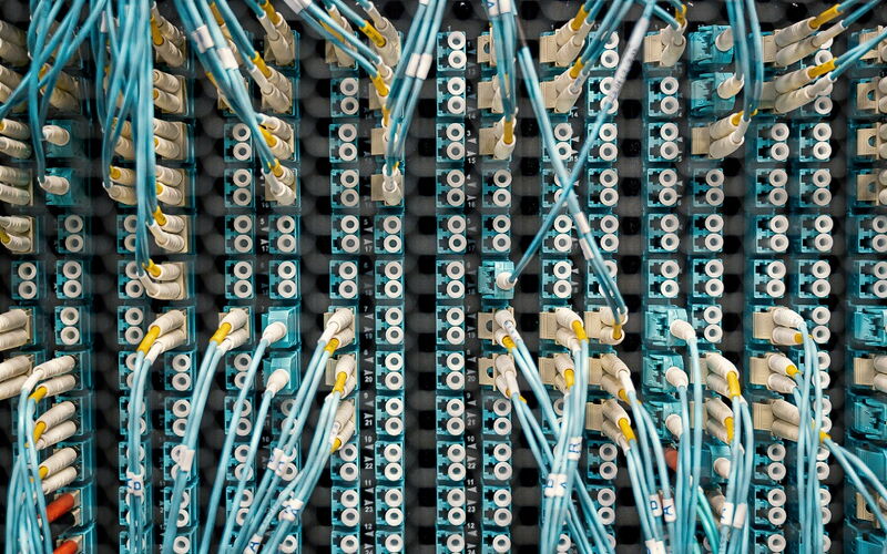 Rückseite Internet-Server-Rack
